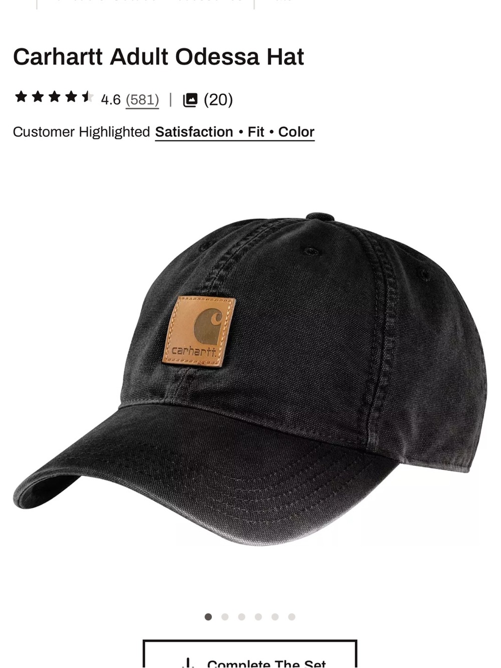 Carhartt Black odessa hat